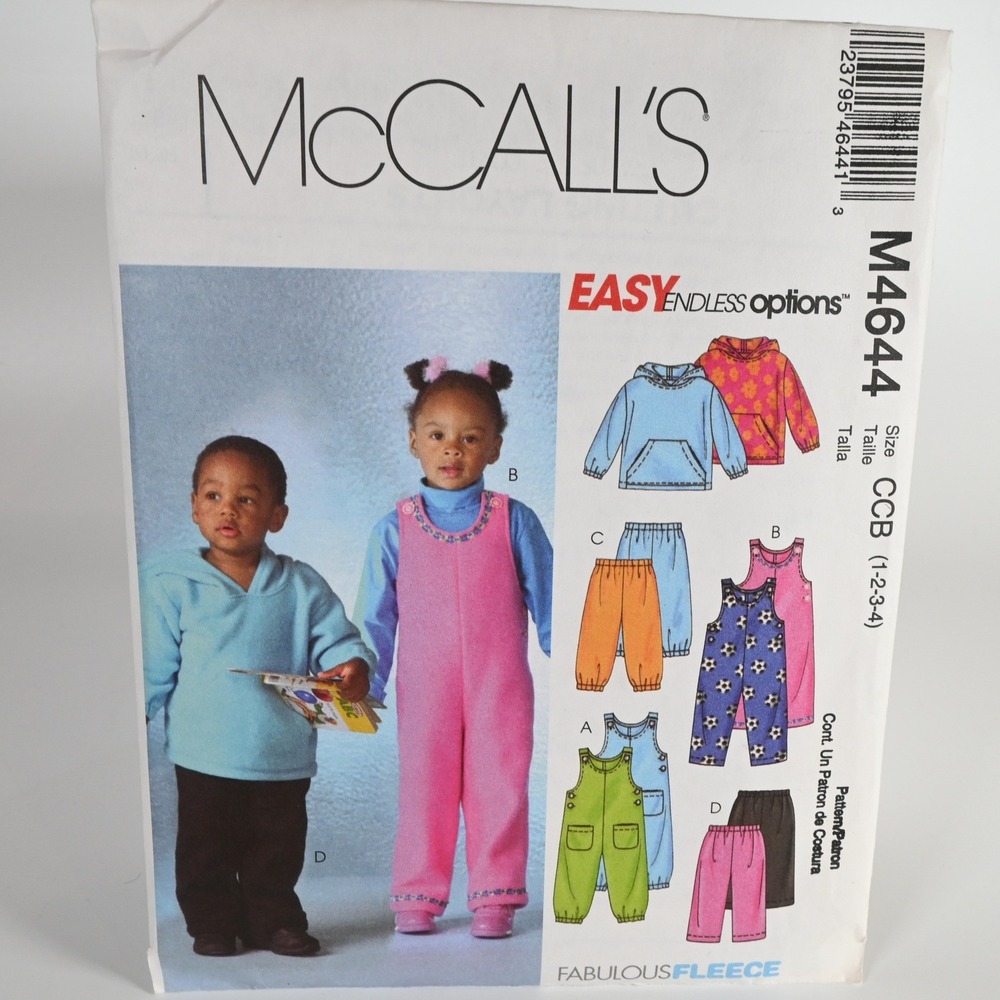 McCall's M4644 Sewing Pattern Toddlers Size 1-4 Uncut Factory Folded